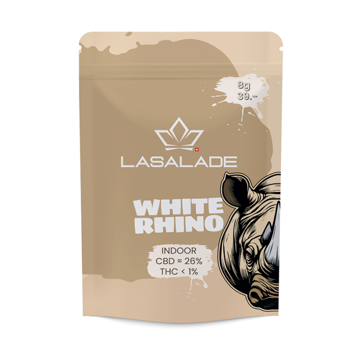 CBD-Blüten White Rhino 8g mit hohem CBD-Gehalt