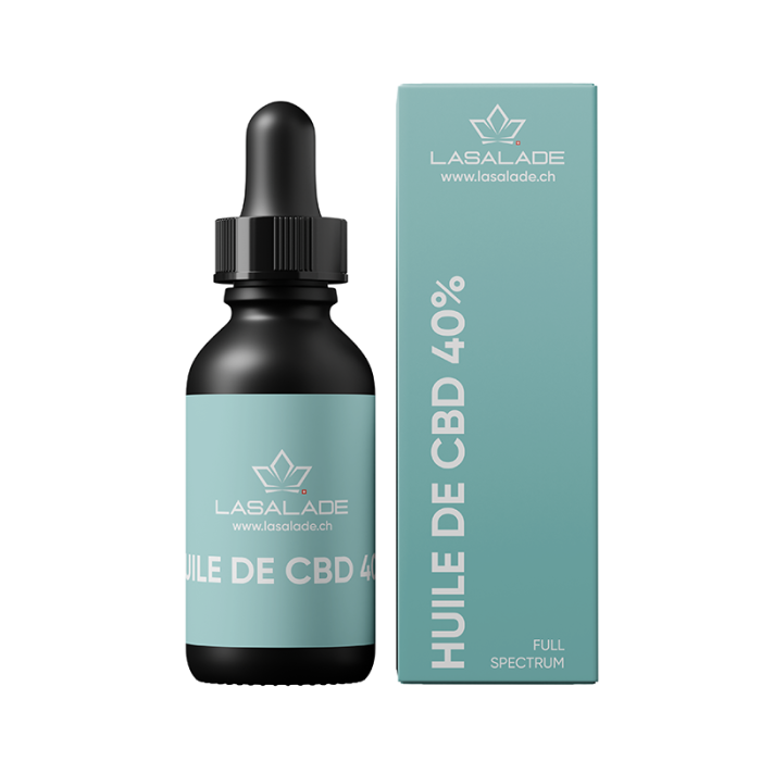 Huile de CBD 40% suisse, pure & naturelle, extraction CO₂.