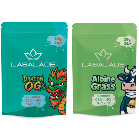 CBD Outdoor-Paket: Alpine Grass & Dragon OG Blüten
