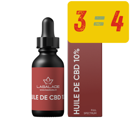 Natürliche 10% CBD-Öl aus Schweizer Hanf, 1000mg, 10ml