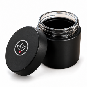 Matte black glass jar - 60ml childproof and light-resistant
