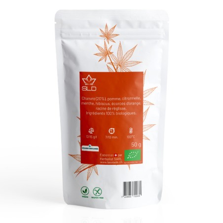 Hemp herbal tea - infusion cannabis cbd - 100% bio