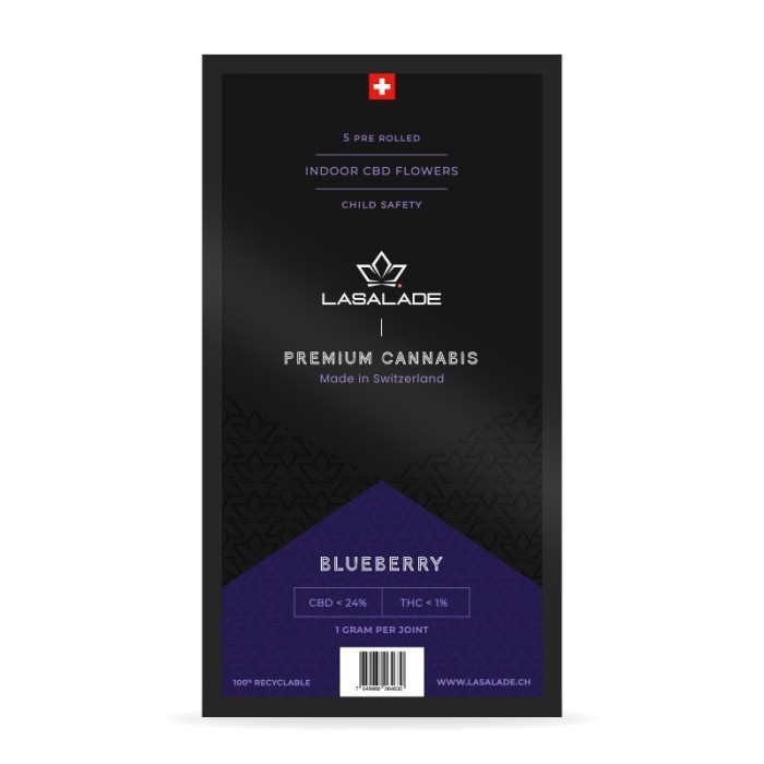 Canna pre-laminati CBD | BlueBerry Indoor | Lasalade CBD