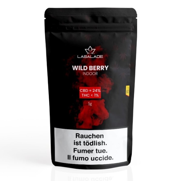 Fleurs de cannabis CBD Indoor - Wild Berry 5g - Livraison Gratuite